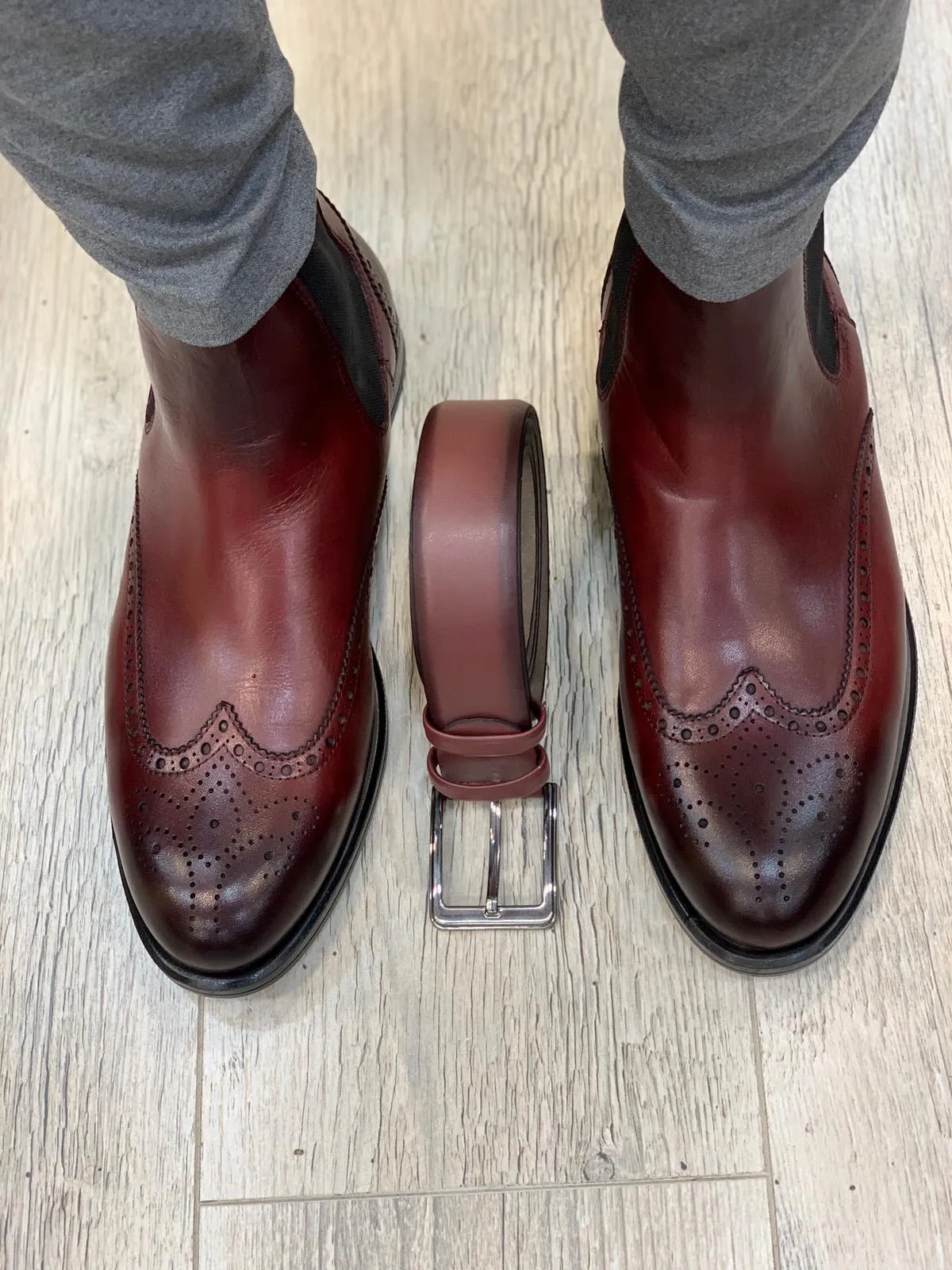 Almiro Red Chelsea Boots