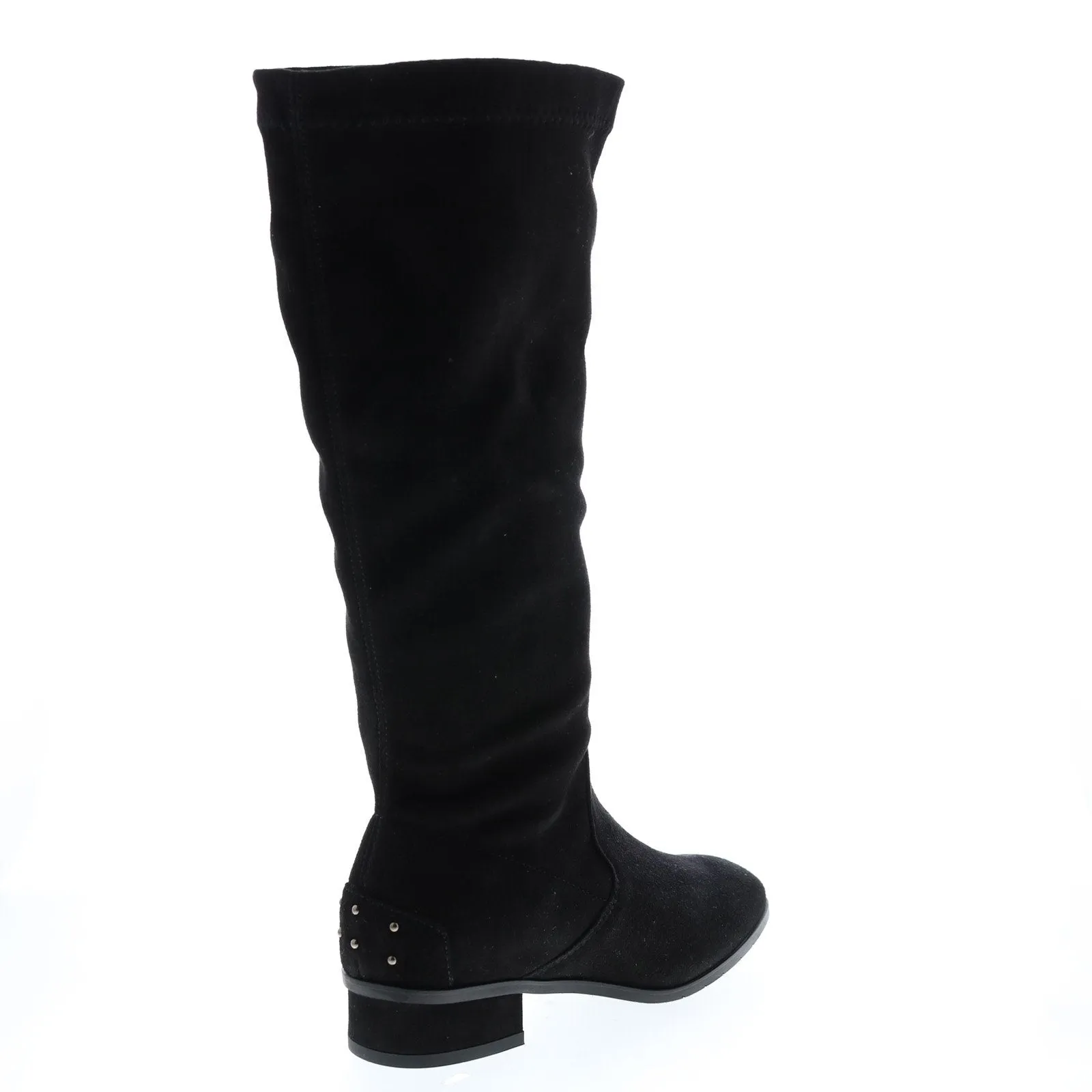 Aquatalia Livia Dr Sde Stetch Sde Womens Black Suede Zipper Knee High Boots