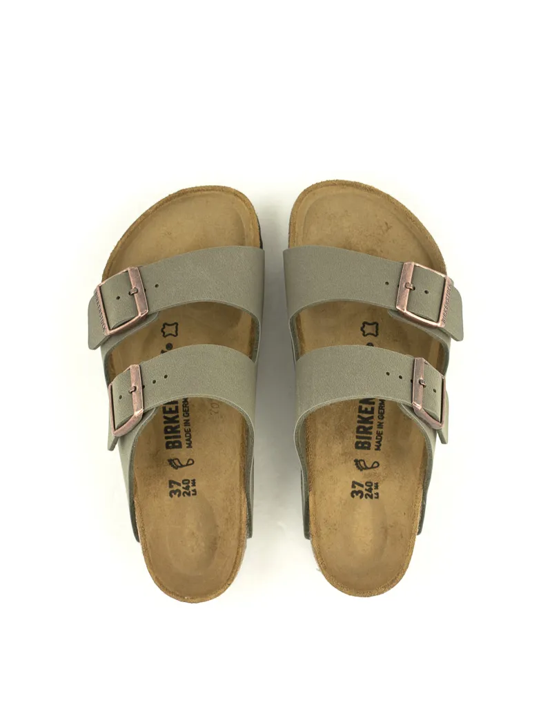 Birkenstock — Arizona Birko Flor - Stone Regular Width