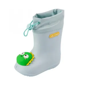 Blue 170Children's Cartoon Pvc Rubber Waterproof Rain Boots Fashion Classic Baby Water Shoes Rabbit Frog Dolls Boys Girls