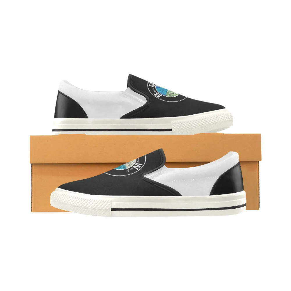 B.MONEY.W BLACK Unusual Slip-on Canvas Shoes