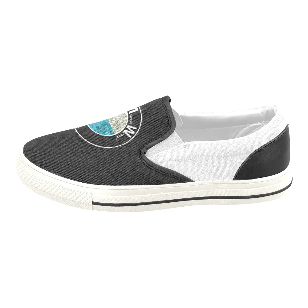 B.MONEY.W BLACK Unusual Slip-on Canvas Shoes