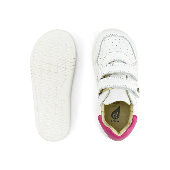 Bobux Kids IWalk IW Riley Sneaker White Pink 638108