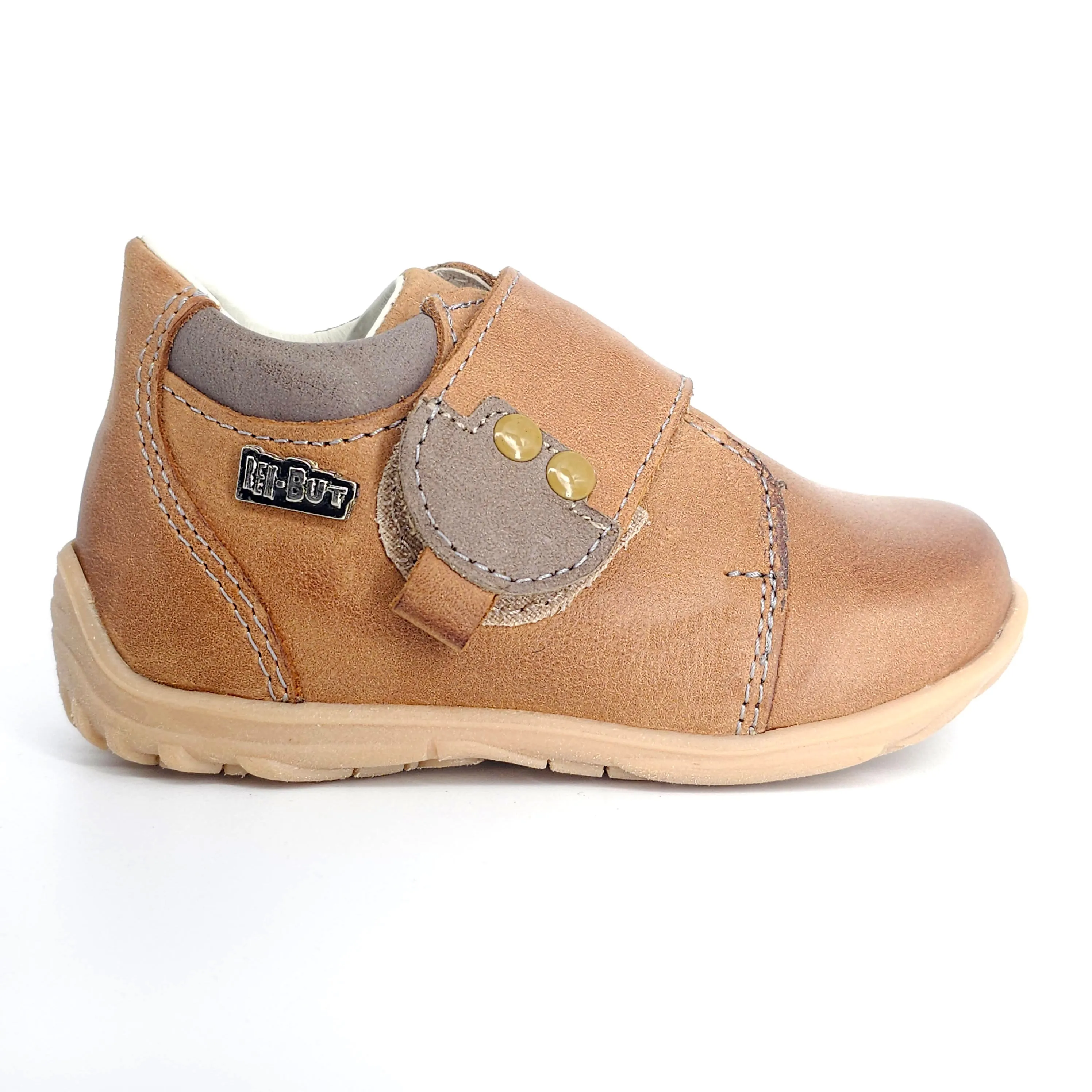 Boys Velcro Shoe In Brown