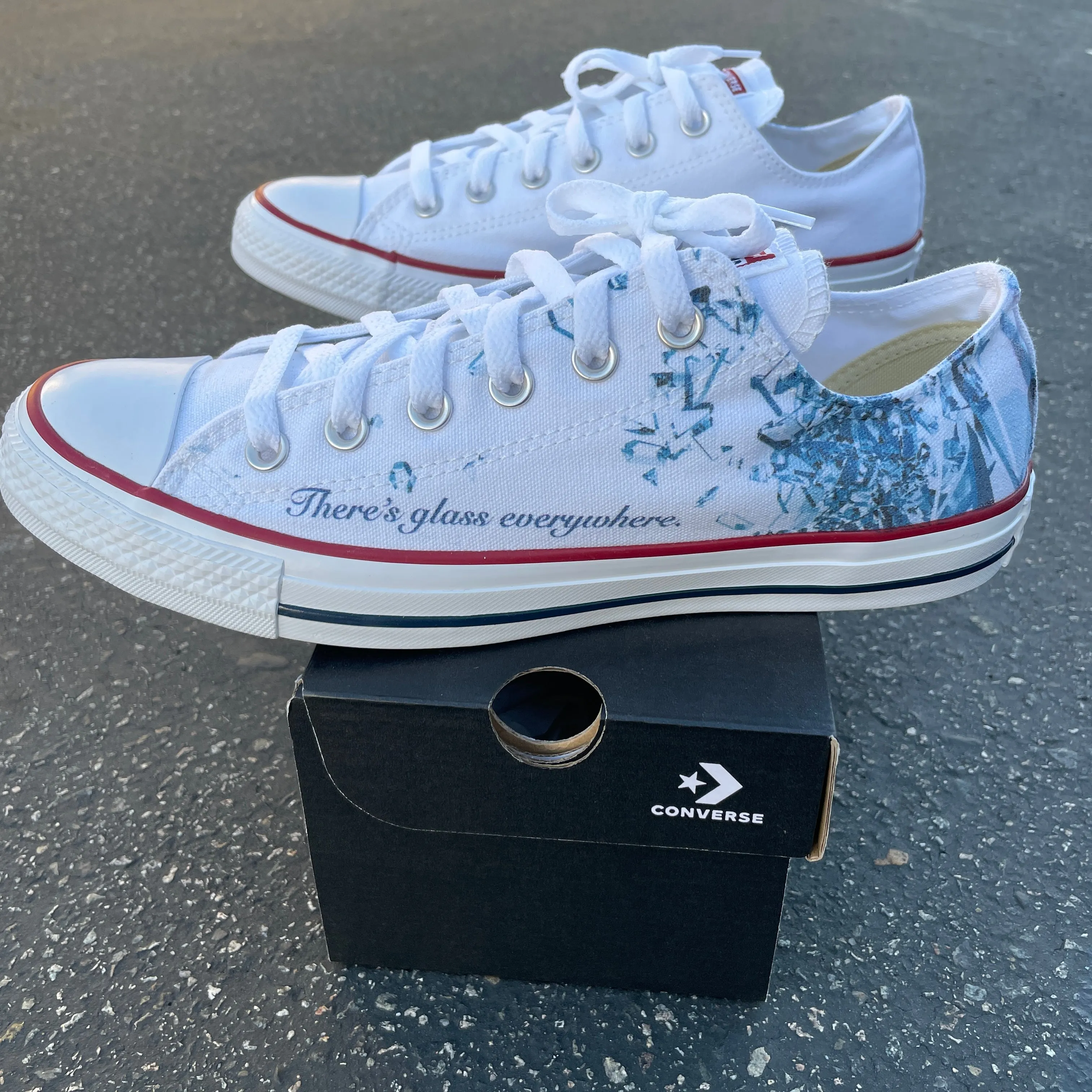 Breaking the Glass Ceiling - Custom Sneaker Low Tops - Custom Converse Shoes