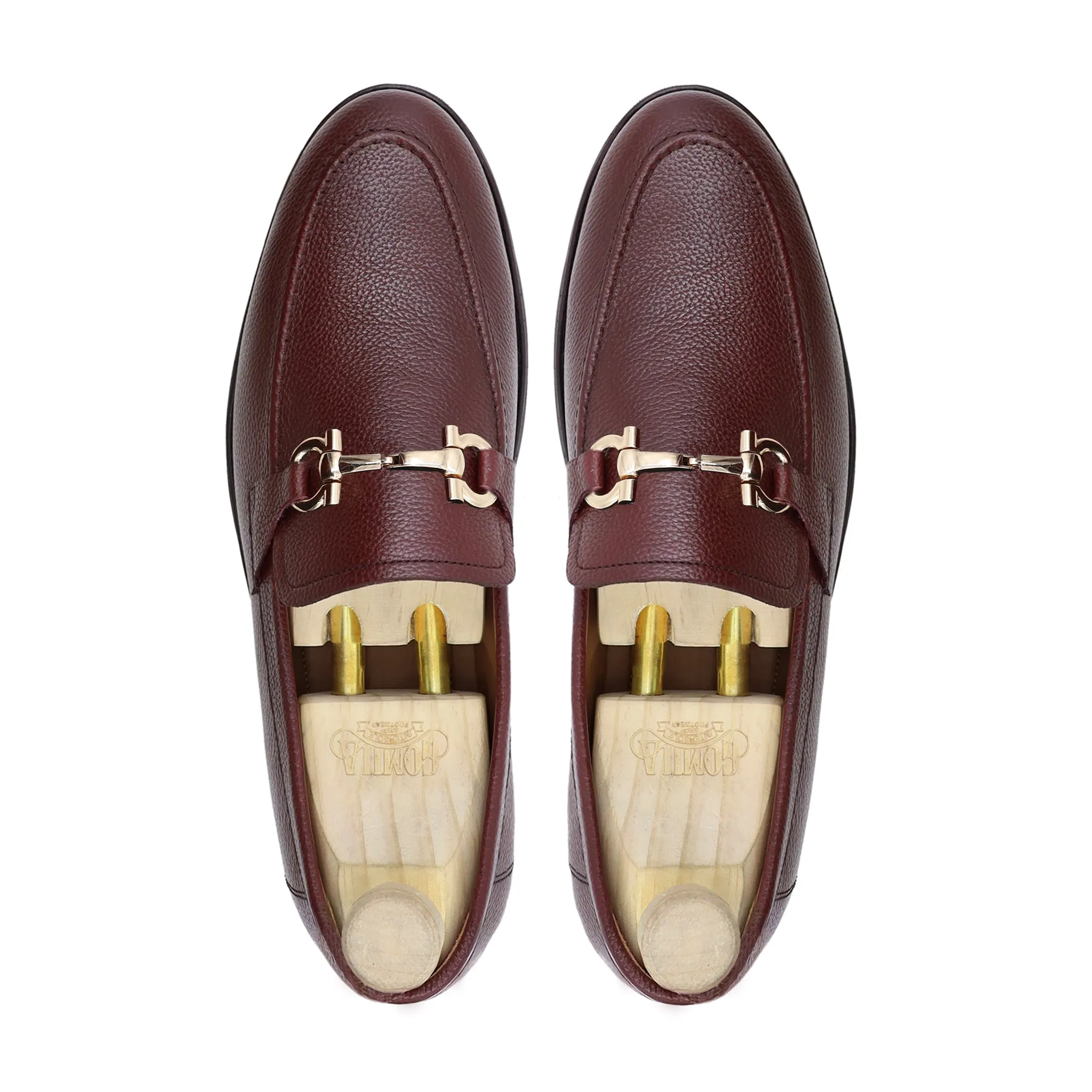 Bucharest -  Men's Oxblood Pebble Grain Leather Loafer