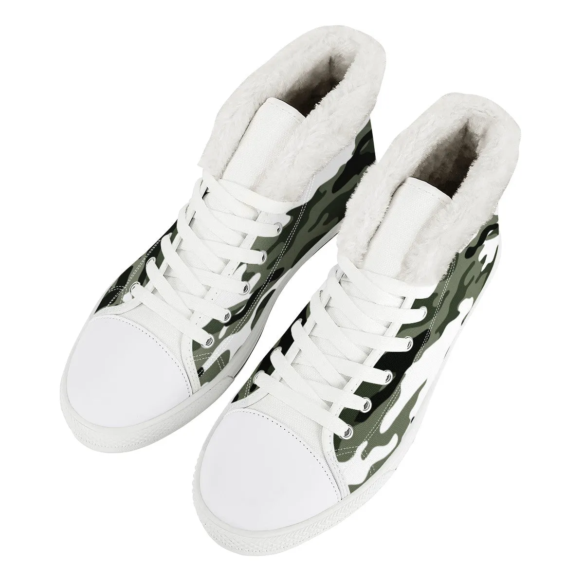 CAMOUFLAGE WHT WINTER CANVAS SHOES