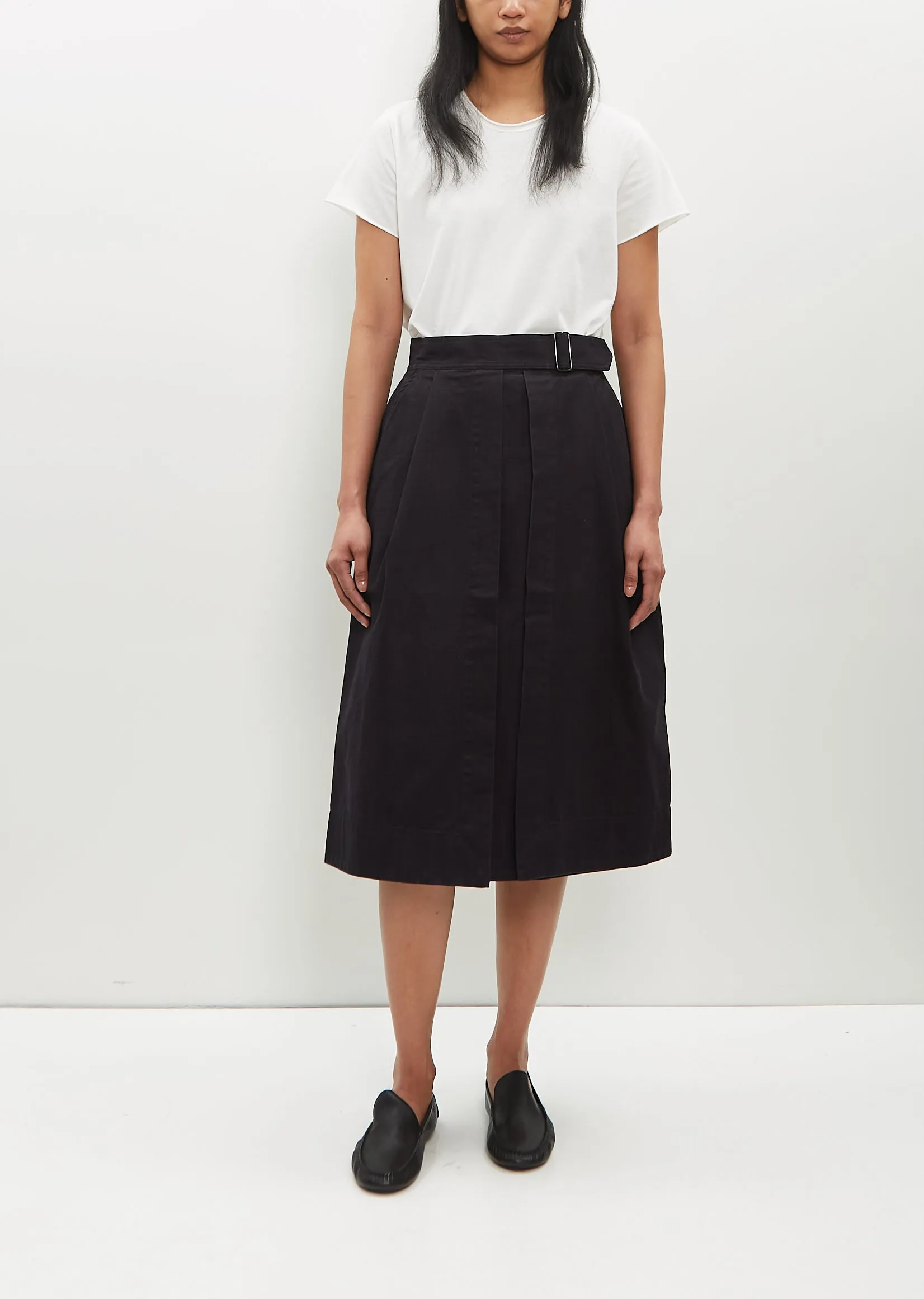 Cinch Waist Skirt — Indigo