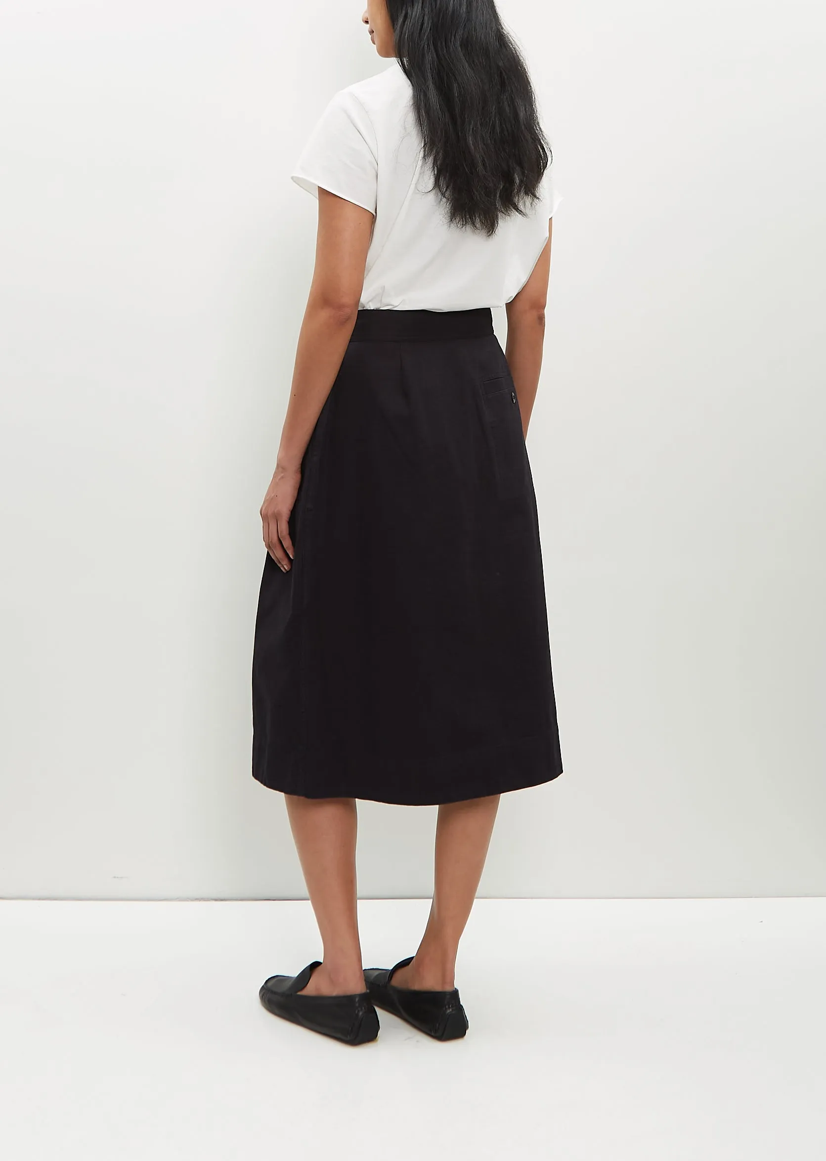 Cinch Waist Skirt — Indigo