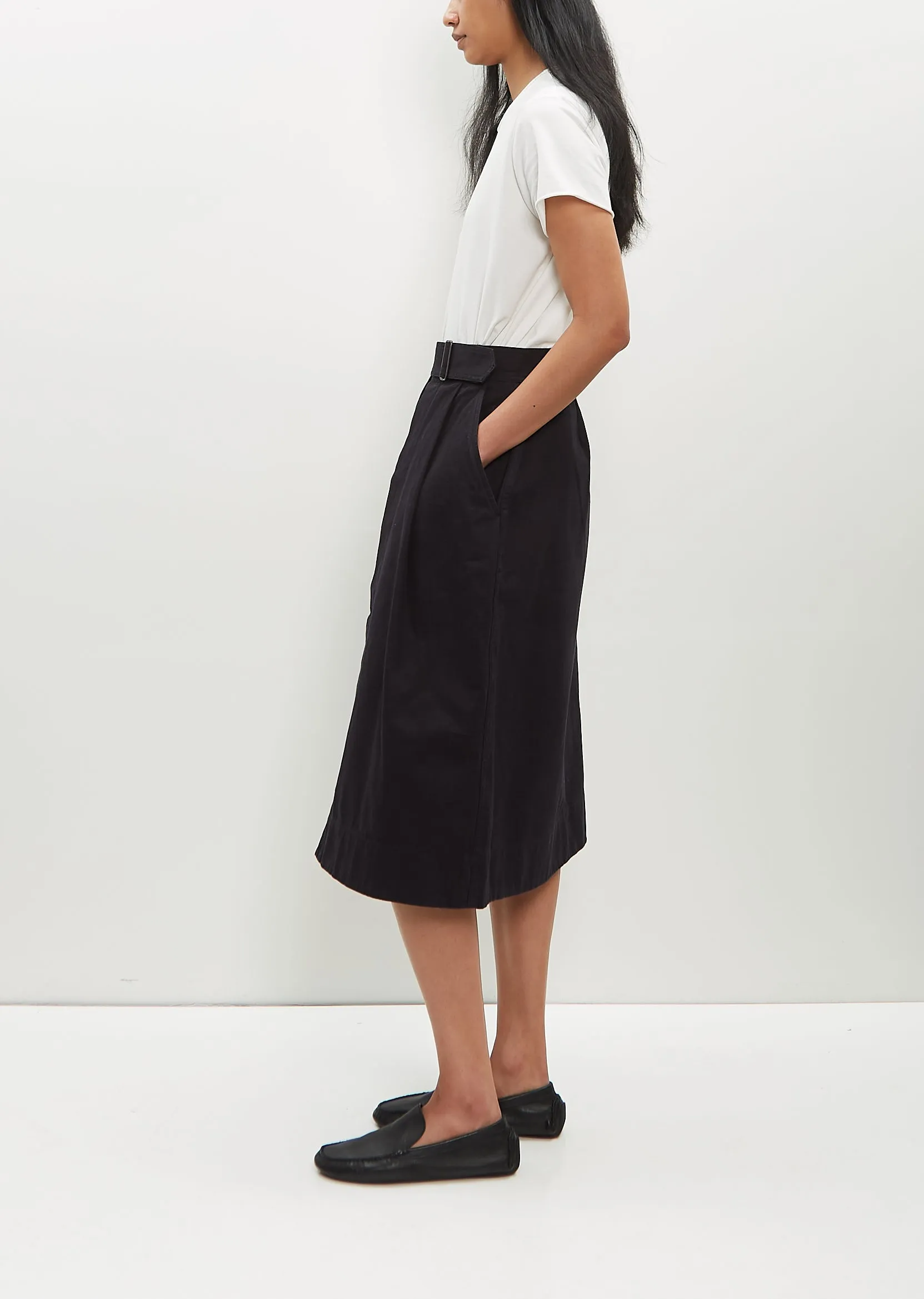 Cinch Waist Skirt — Indigo