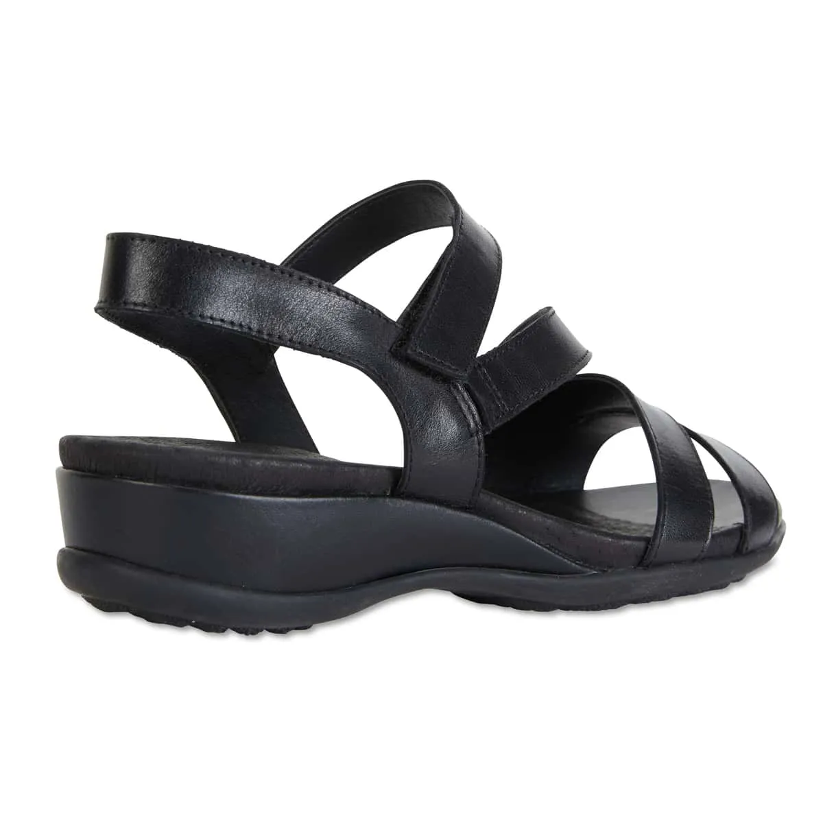 Cisco Sandal in Black Leather