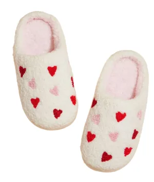 Cozy Kids Slippers Multi Heart