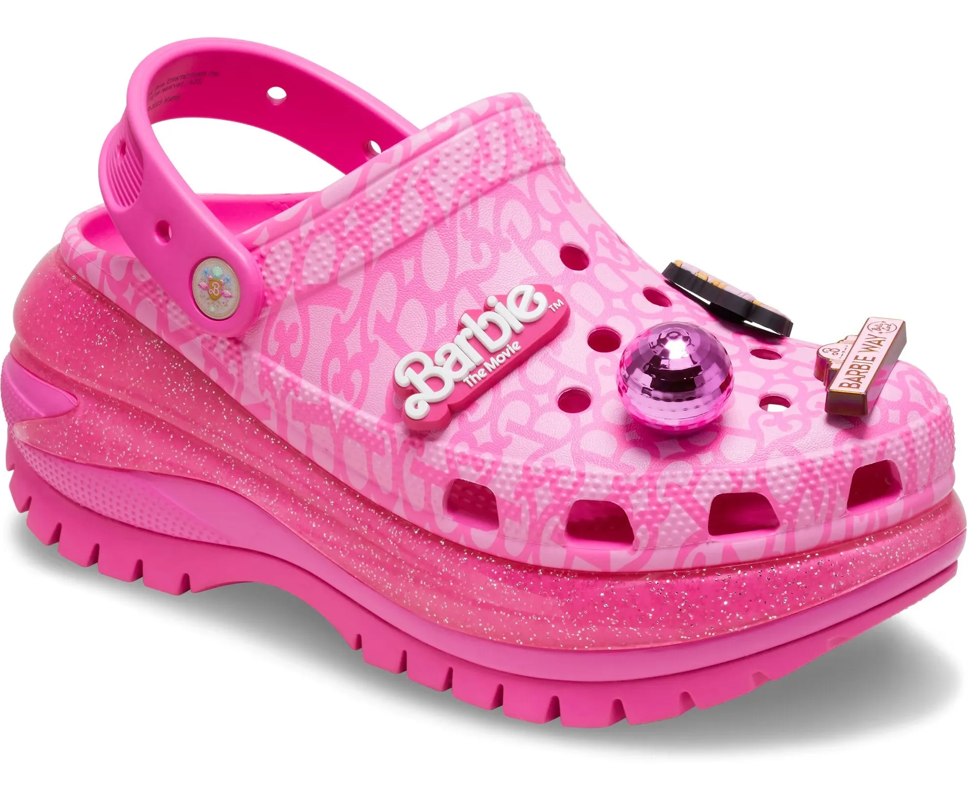 Crocs Barbie The Movie Mega Crush clog, hot pink