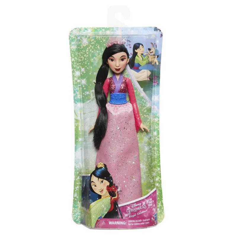 Disney Mulan Royal Shimmer Fashion Doll with Skirt that Sparkles, Tiara & Shoes, Toy for Girls 3 Years & Up