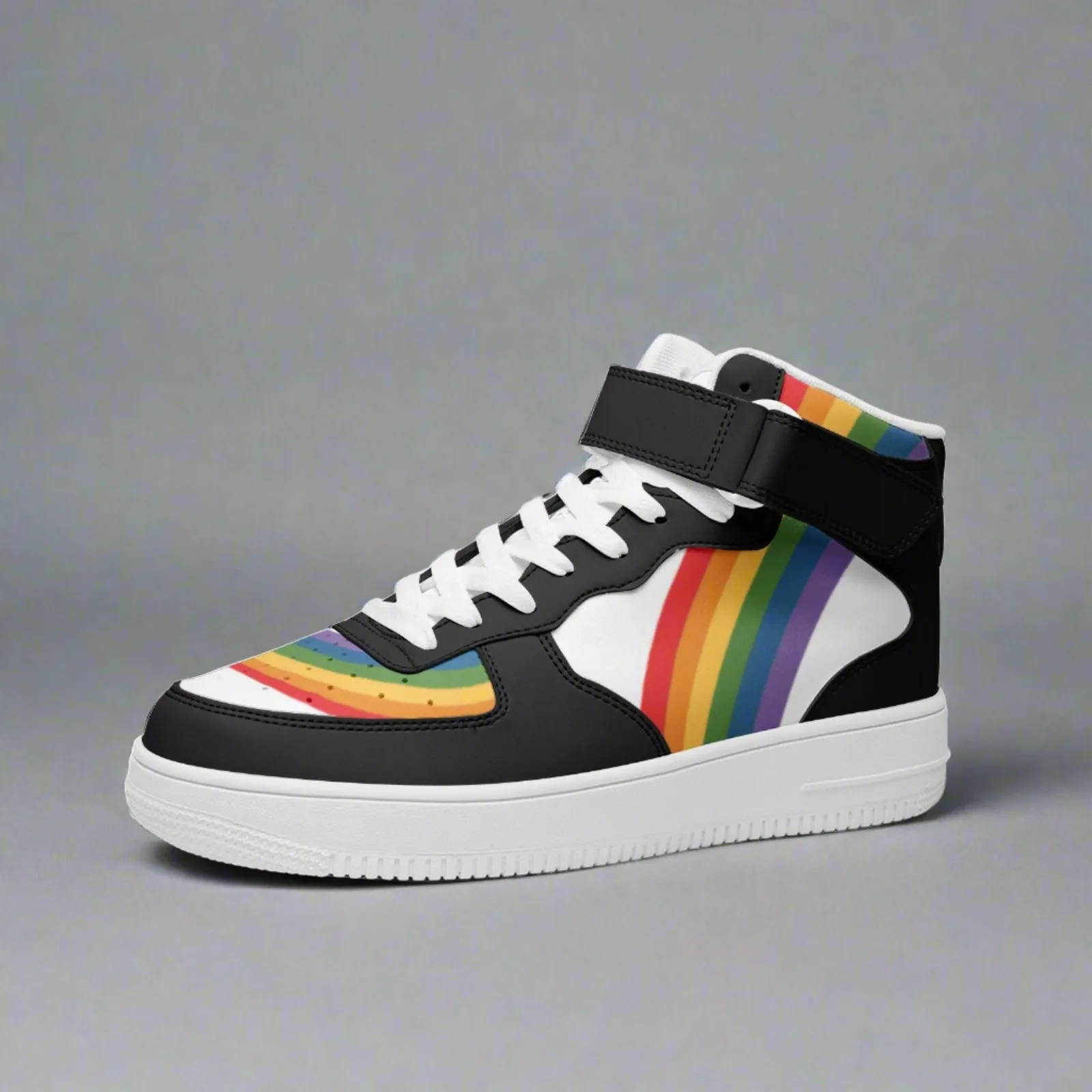 DUNK Style Hightop Rainbow Pride Unisex Sneakers