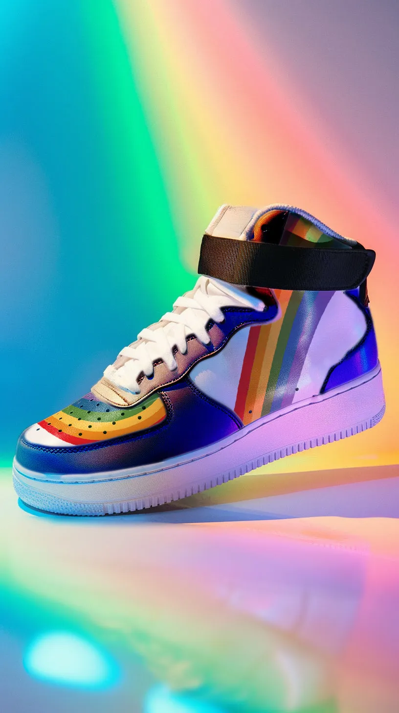 DUNK Style Hightop Rainbow Pride Unisex Sneakers