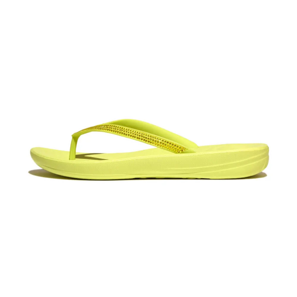 FitFlop Iqushion Sparkle Sandals - Sunny Lime