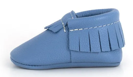 Freshly Picked Faded Denim Soft Sole Moccasins