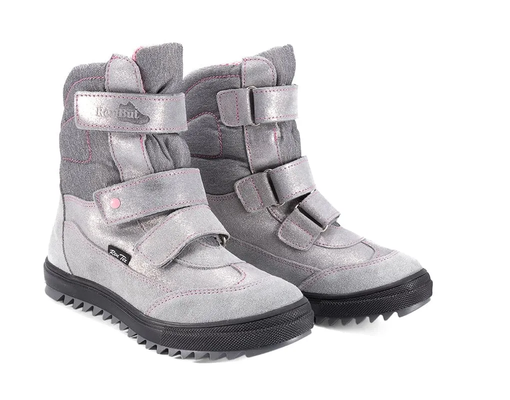 Girls Winter Boot Silver Gloss