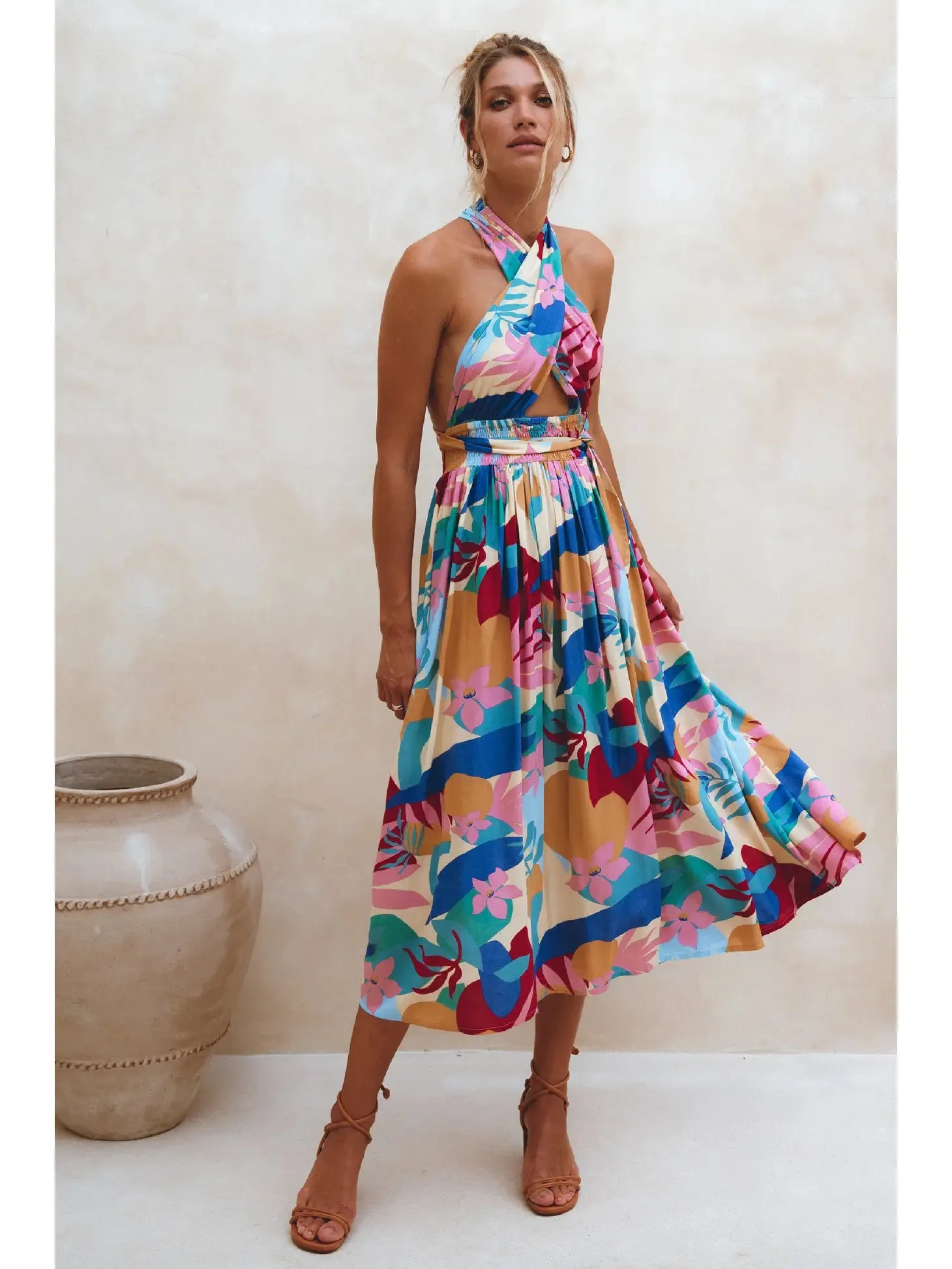 Glowing Hera Infinity Convertible Dress - Havana