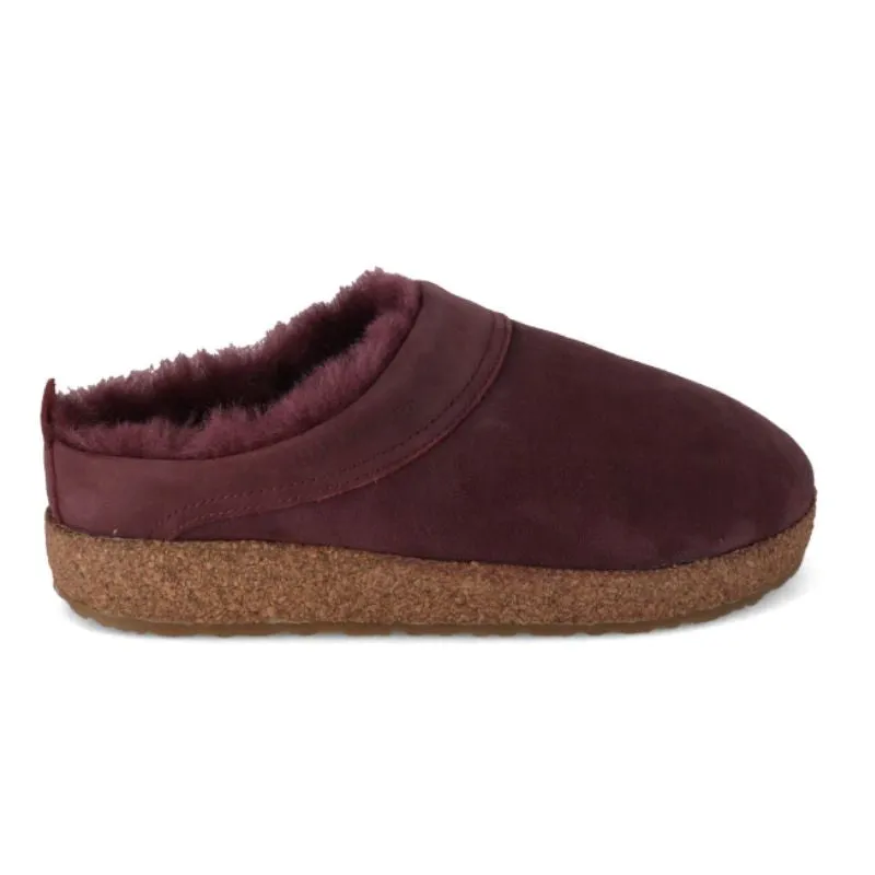 Haflinger Lammfell Aubergine Snowbird Women's Slippers