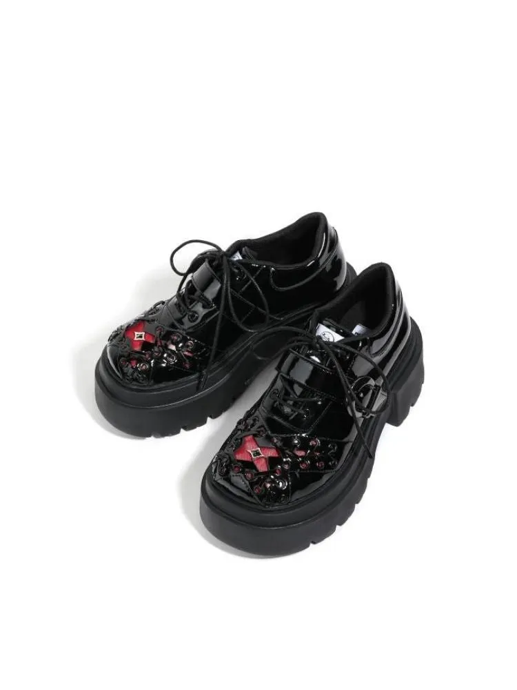 Japanese style dark platform shoes【s0000004486】