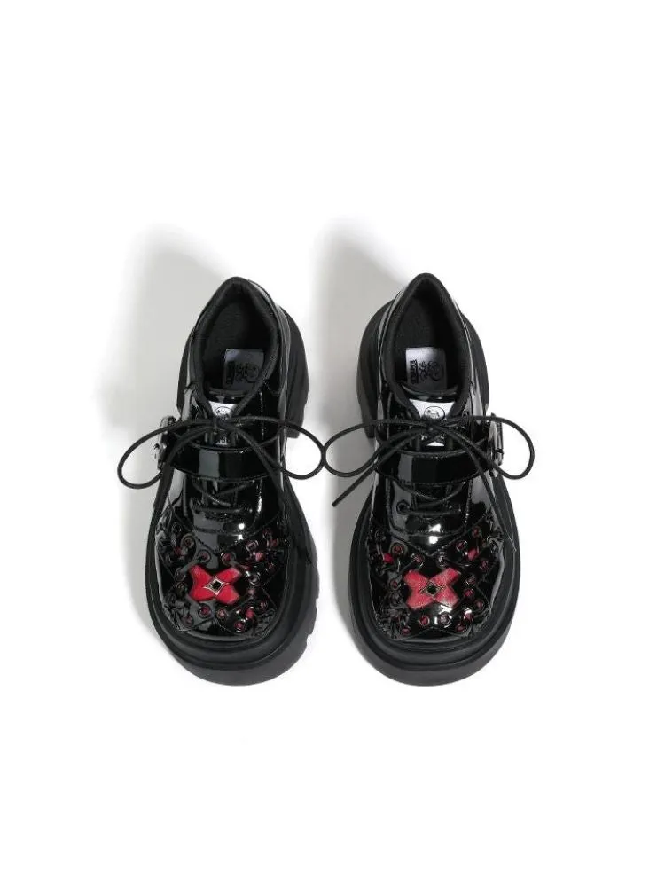 Japanese style dark platform shoes【s0000004486】