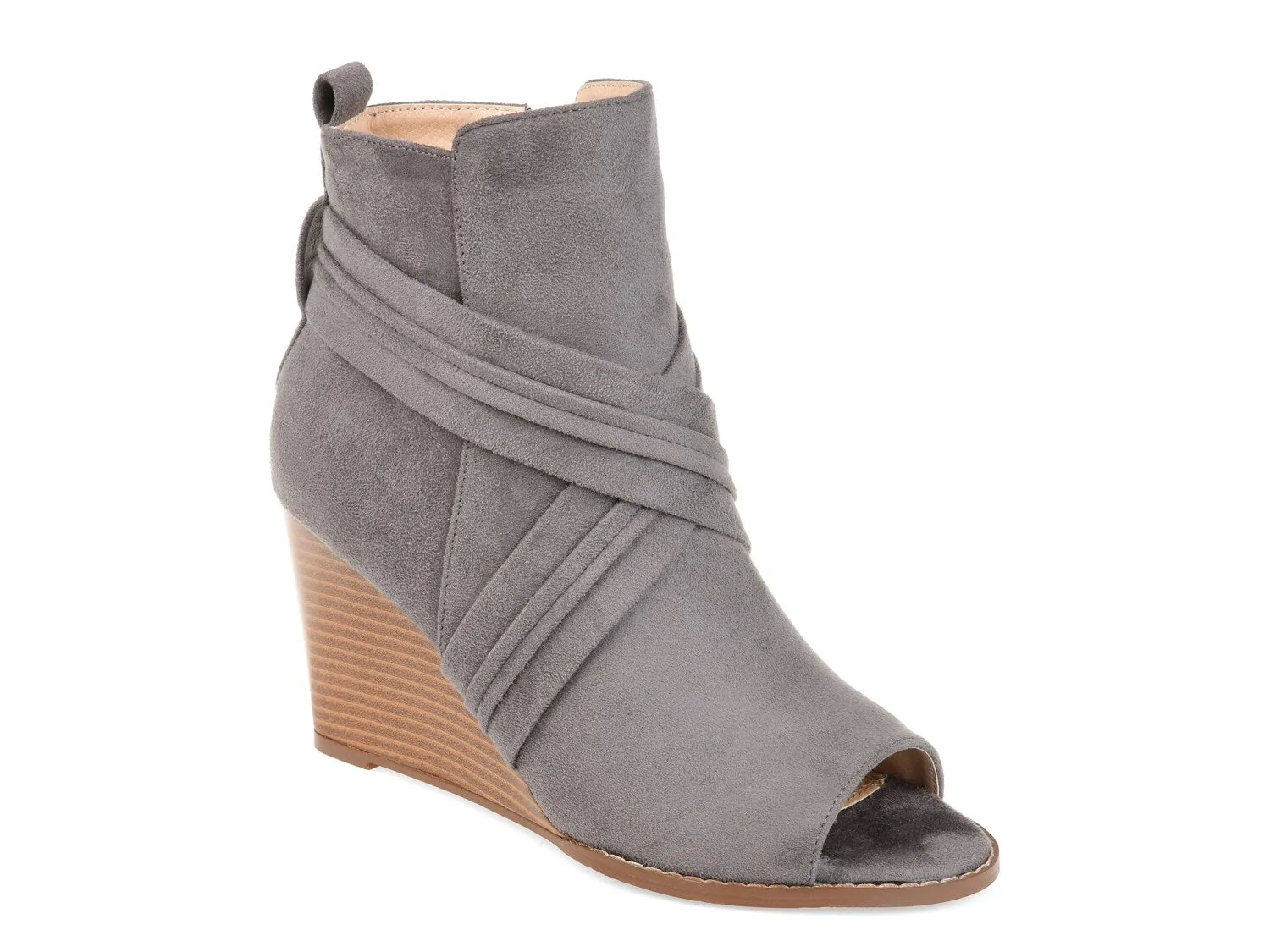 Journee Collection Sabeena wedge ankle boots, gray