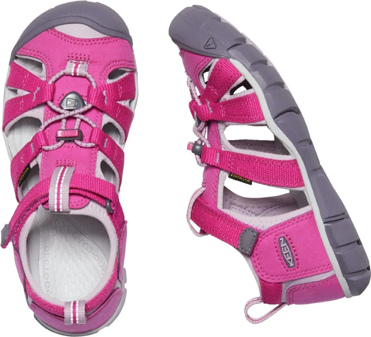 Keen Girl's Seacamp II CNX Very Berry/Dawn Pink (Sizes 1-3)