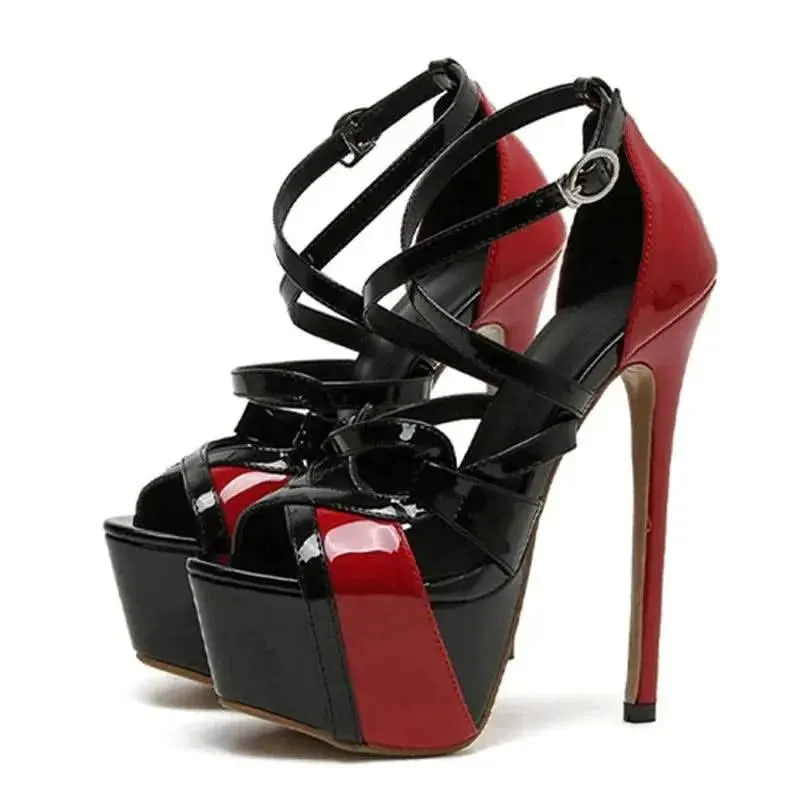 Liyke Luxe Peep Toe High Heel Sandals