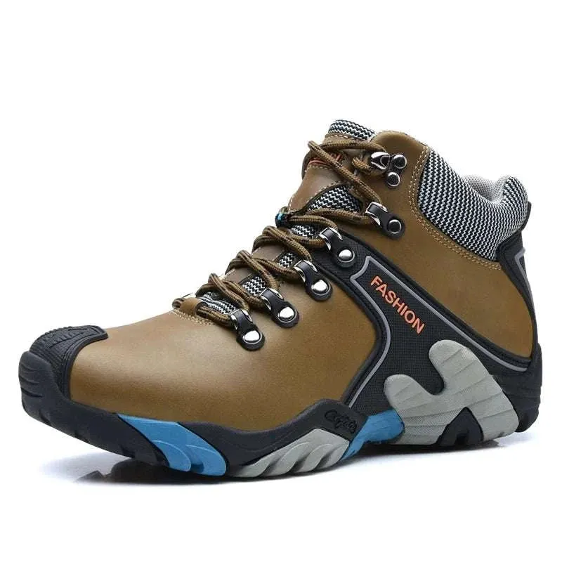 Men Non-slip Hiking Boots Work Shoes 2021 Waterproof Snow Boots for Men High Top Fashion Plush Super Warm Winter Walking Boots