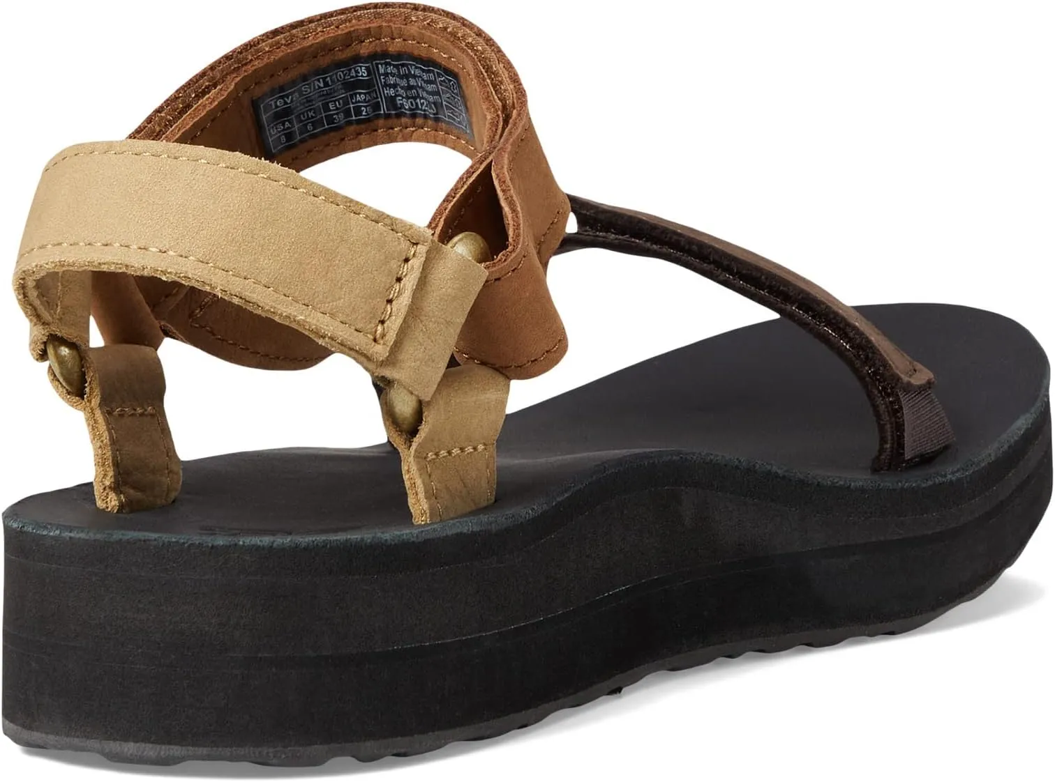 Midform Universal Leather Teva Sandals, Neutral Multi