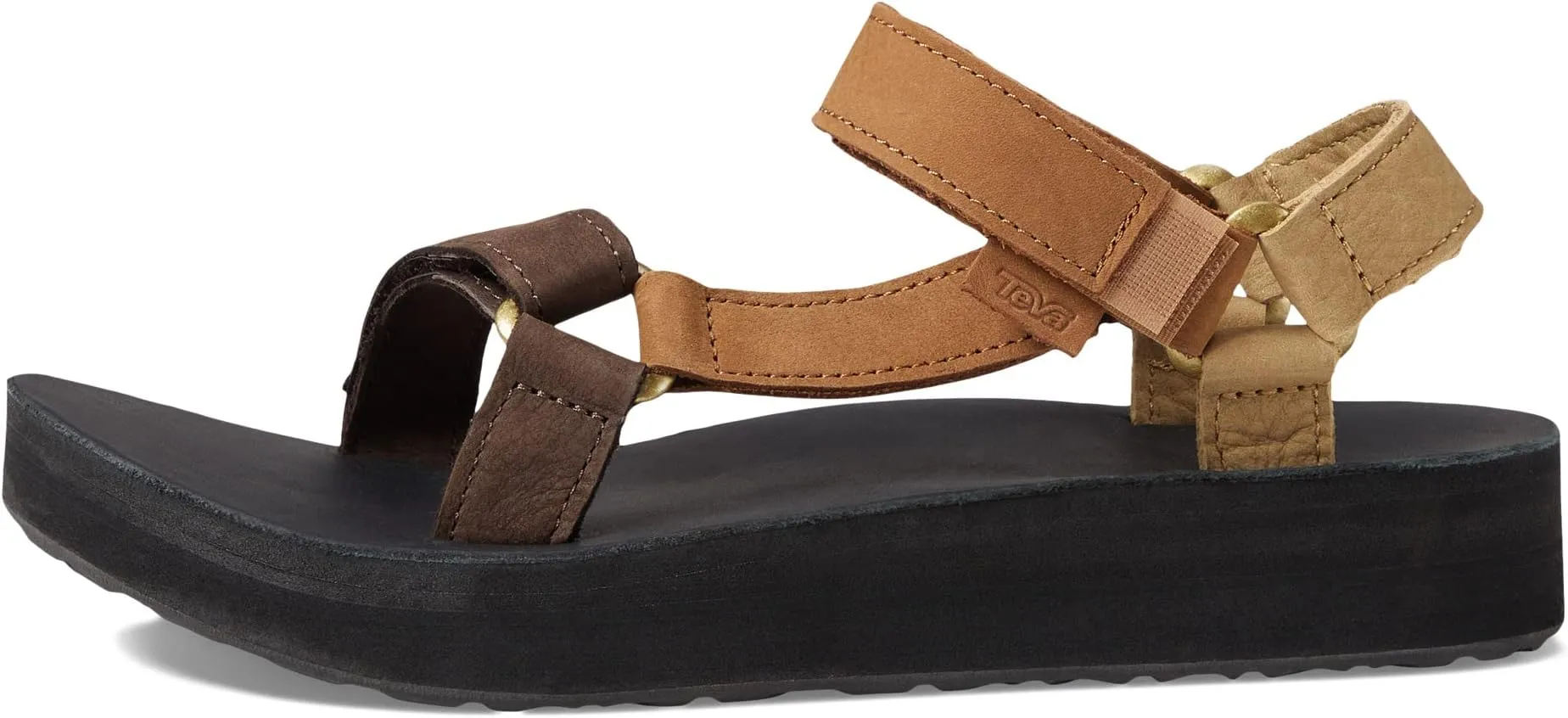 Midform Universal Leather Teva Sandals, Neutral Multi