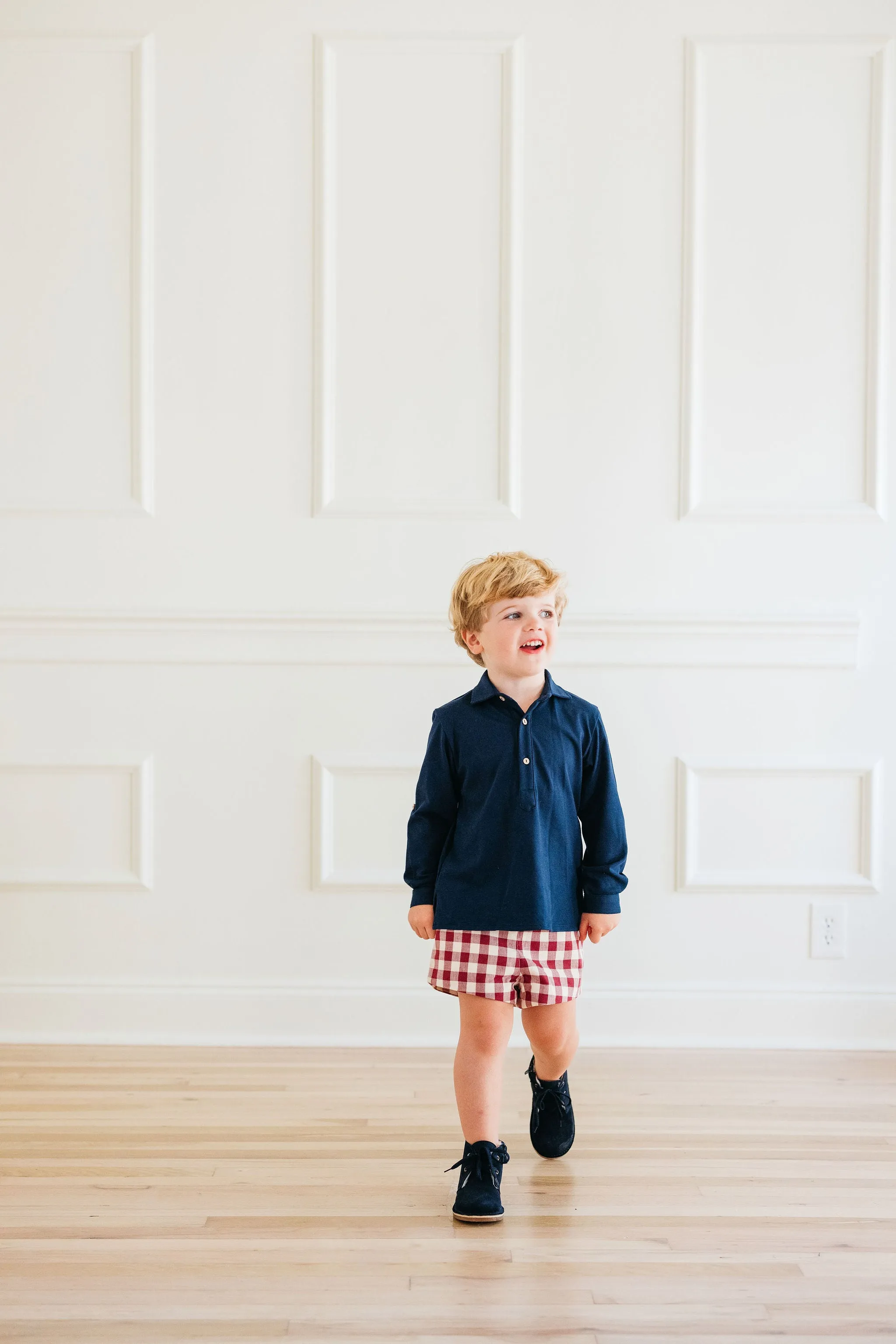 Navy Suede Morgan Fur Boots with Zip