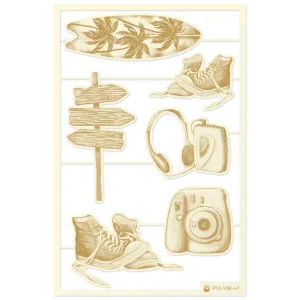 P13 Die-Cut Chipboard Embellishments 4"X6" - Summer Vibes #04, 6 pack*