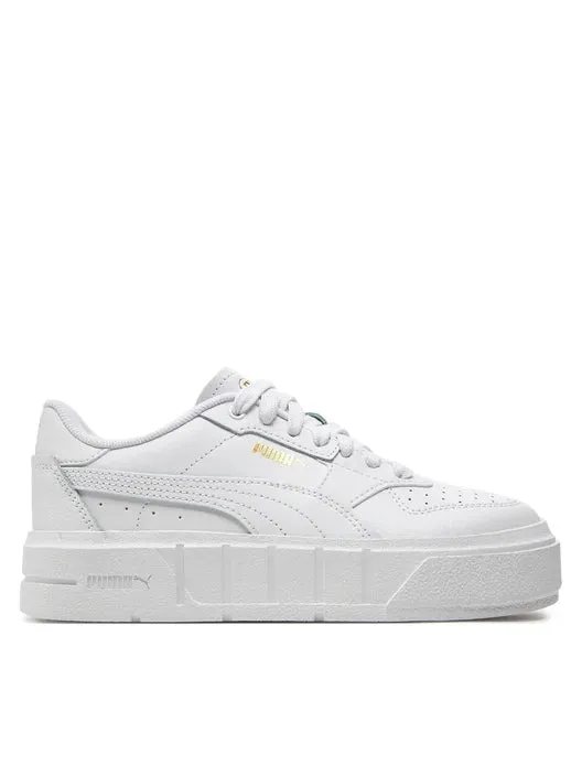 PUMA KID'S CALI COURT WHITE/GOLD SNEAKER SHOES