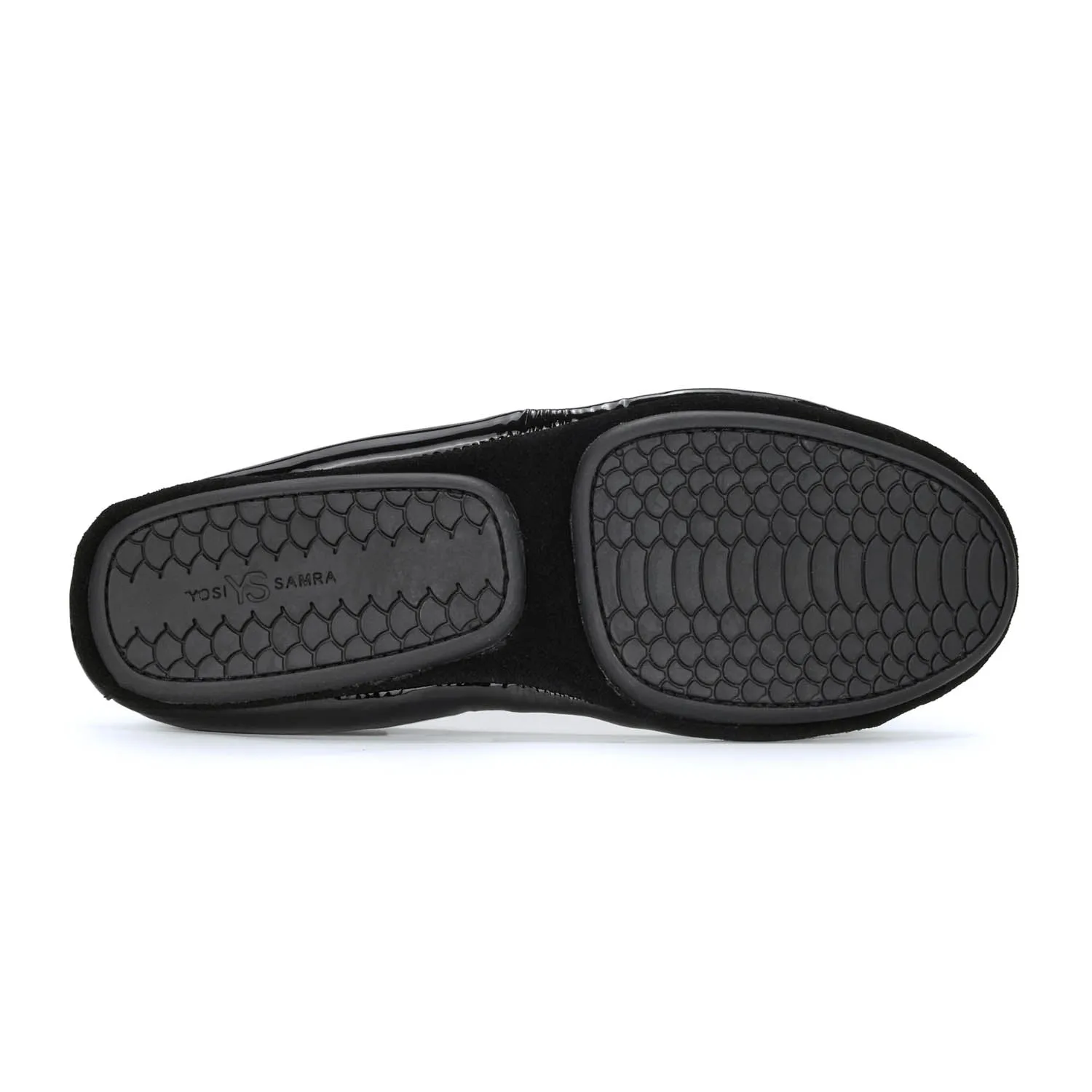 Samara Foldable Ballet Flat in Black Patent