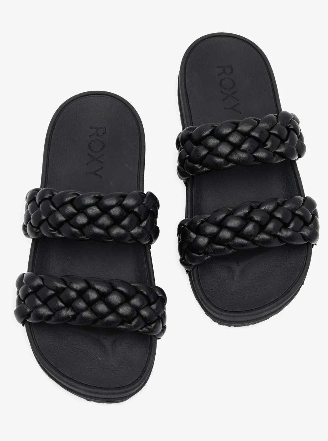 Slippy Braided Water-Friendly Sandals - Black