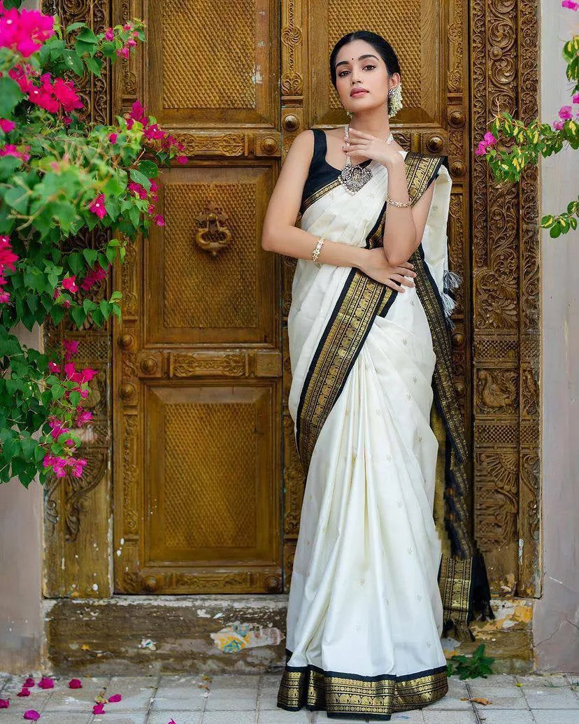 Soft Wedding Lichi Silk Banarasi Saree