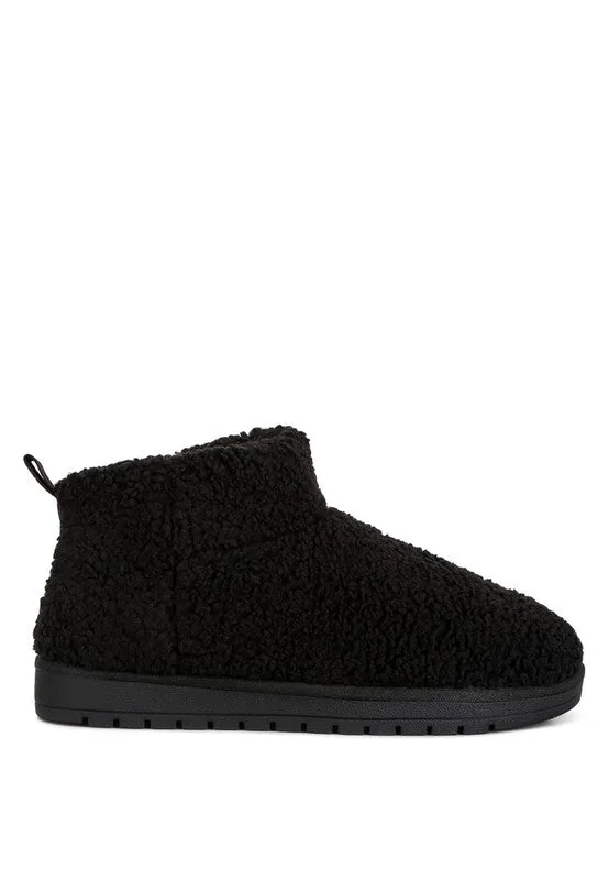 Teddy Fleece Fluffy Boots // Black or Natural