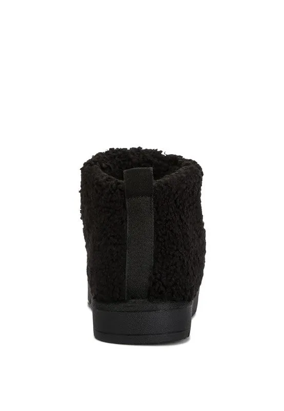 Teddy Fleece Fluffy Boots // Black or Natural