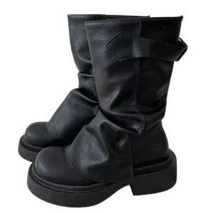 Uniwim Gift Grunge Style Slouch Boots